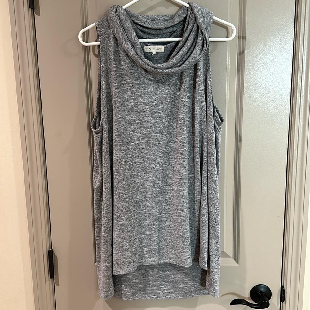 Gray Lou & Grey tank top with Cowl Neck in size XXL